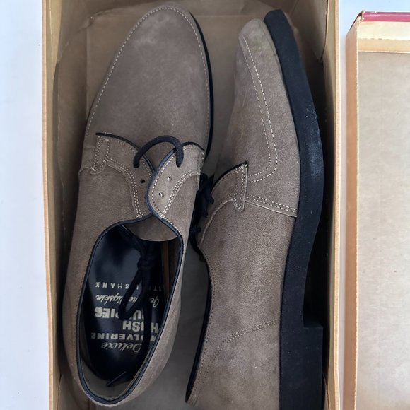 BRAND NEW Hush Puppies Taupe/Grey Derby Shoes Size 7M main image 4